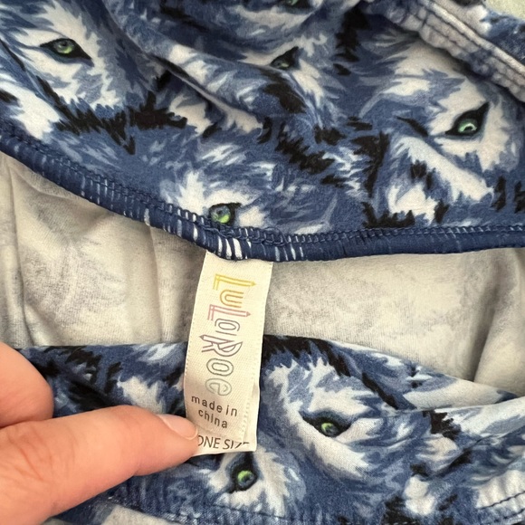 NWOT LulaRoe Wolf OS Leggings - Picture 3 of 3